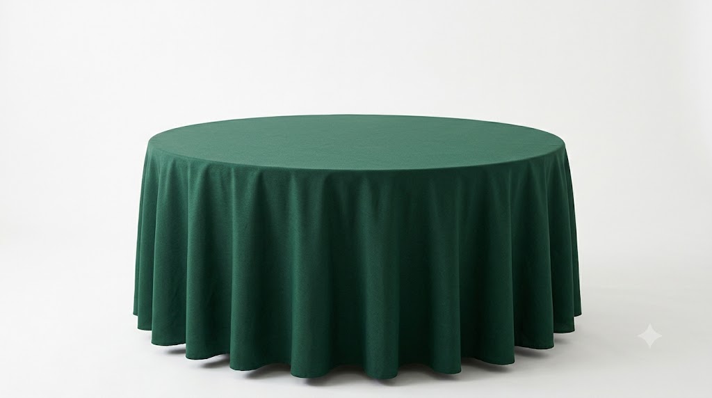 120 Inch Hunter Green Round Tablecloth