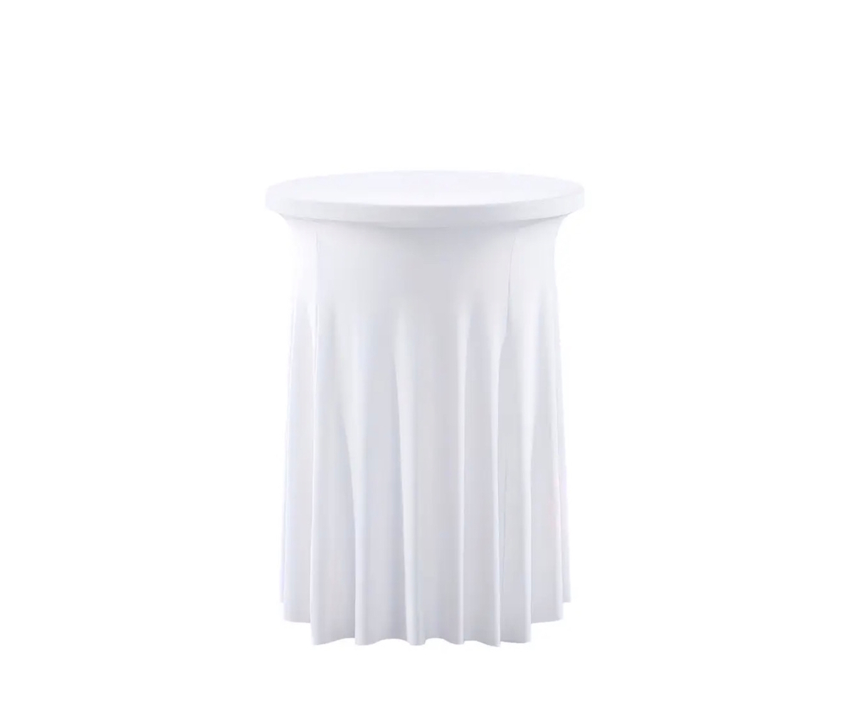 32 Inch Bar Table White Elastic Tablecloth