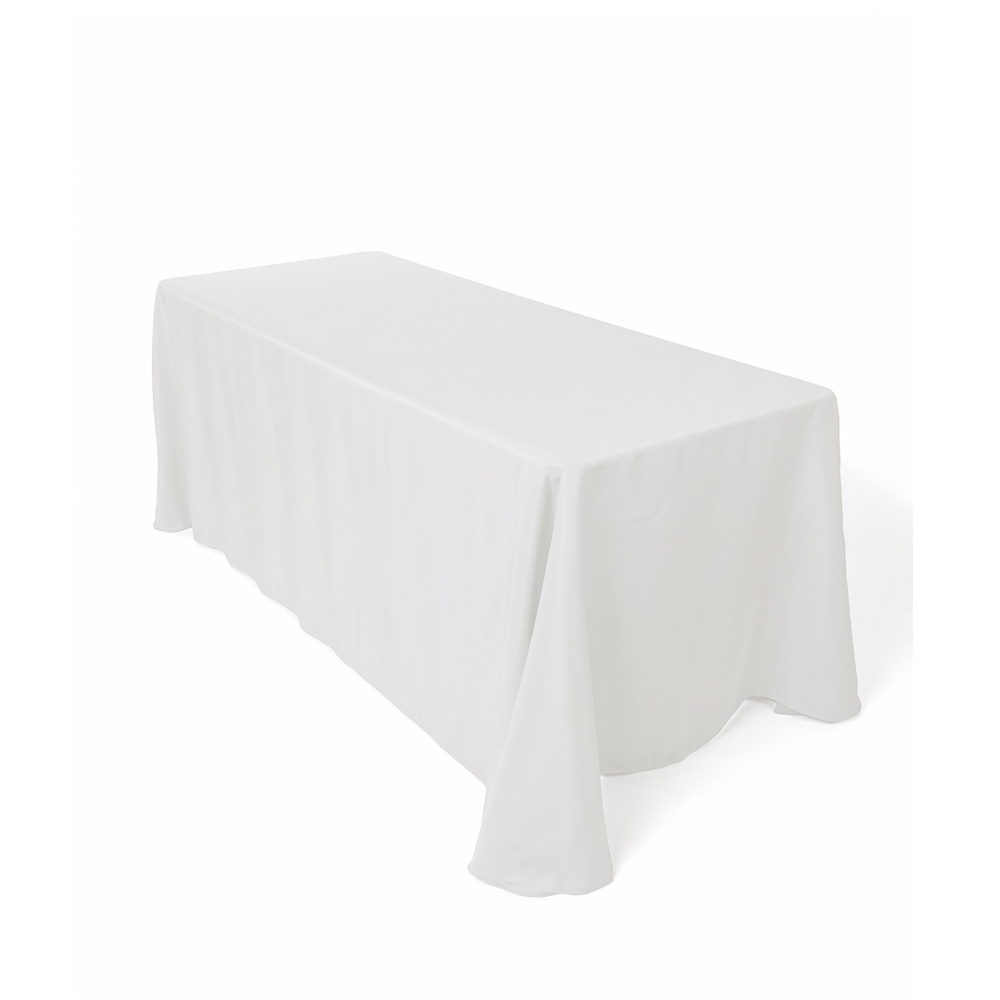 6 Ft Rectangle White Tablecloth