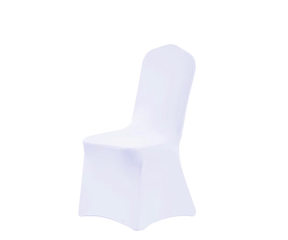 Elastic White Chair Cover